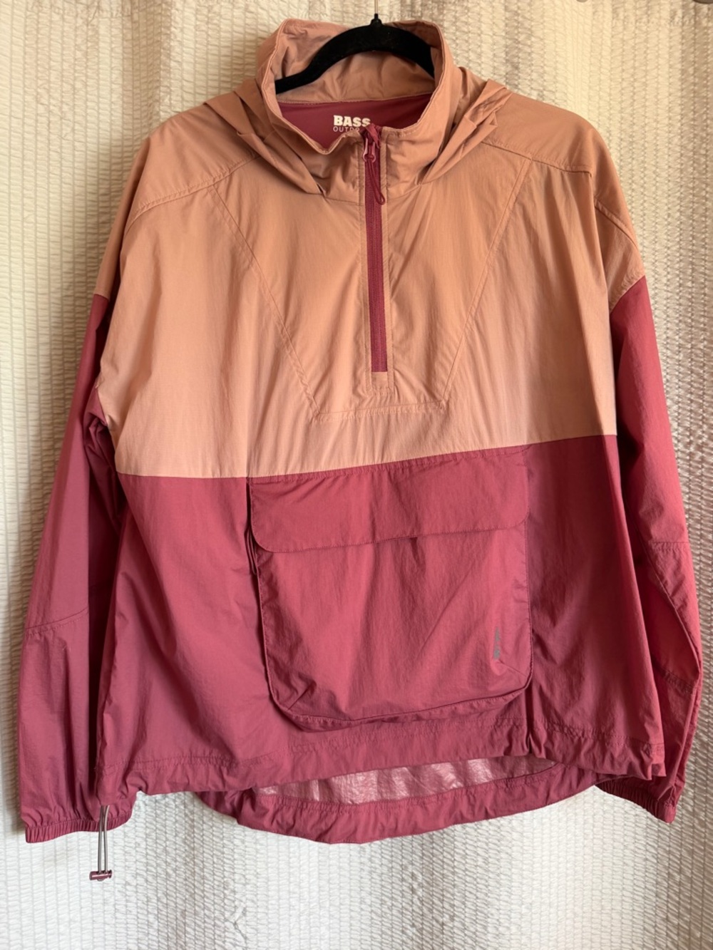 BASS Two-Tone Pullover Windbreaker - Blush & Rose